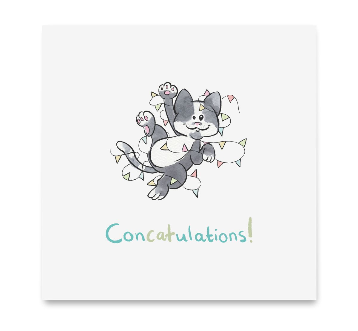 Handgemaakte wenskaart - Concatulations - Mags Up Your Mind